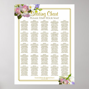 25 Tableau Mariage Places de siège Pastel Floral