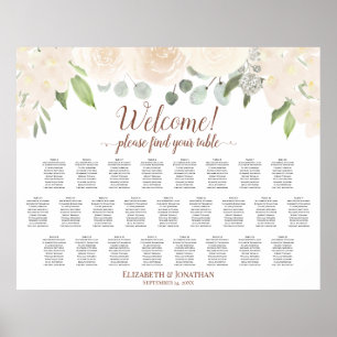 25 Tableau Plat Blush Peach Boho Roses assis