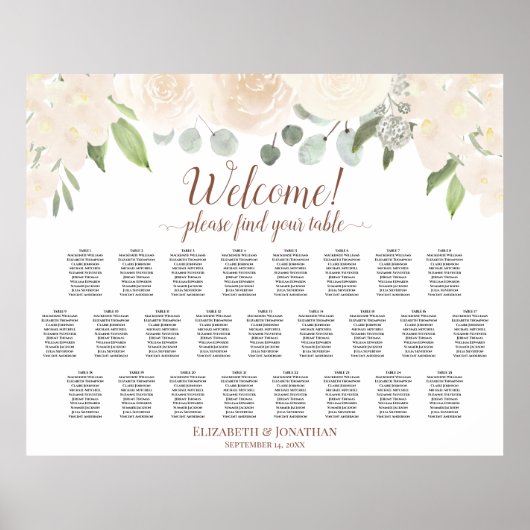25 Tableau Plat Blush Peach Boho Roses assis (Devant)