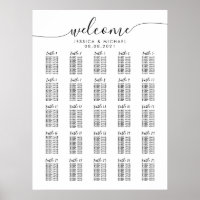 25 Tables Mariage d'accueil 250 invités Tableau de
