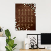 25 Tafel Rustic Greenery Brown Herfst SEATING CHAR Poster (Thuiskantoor)