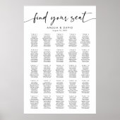 25 Tafels Vind uw zitplaatskaart Poster (Voorkant)