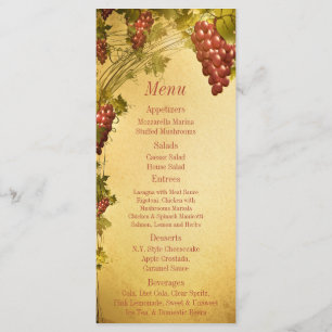 25 Vineyard Mariage Menu Tags