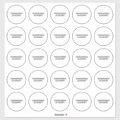 25 White Custom Taekwondo Floor Stickers 2.25" (Feuille)