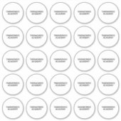 25 White Custom Taekwondo Floor Stickers 2.25" (Devant)