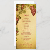 25 Wijngaard Wedding Menu Labels (Voorkant / Achterkant)