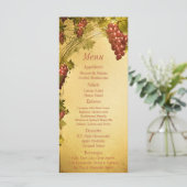 25 Wijngaard Wedding Menu Labels (Staand voorkant)