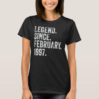 25 Year Old Legend Since February 1997 25th Birthd T-shirt