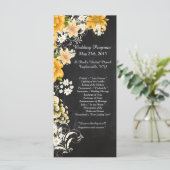 25 Yellow Rose Chalkboard Wedding Programs Programma (Staand voorkant)
