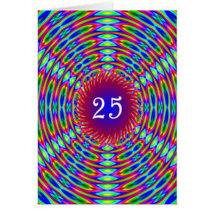 25e Abstracte Trippy Swirls van Birthday