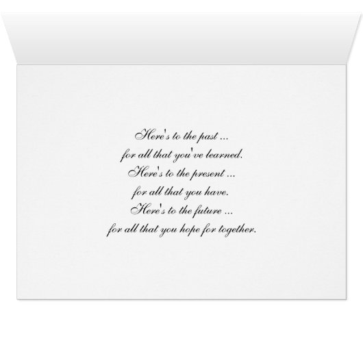 25e anniversaire Champagne et Rose (Intérieur Horizontal (Bas))