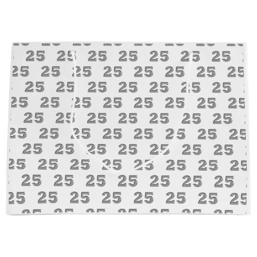 25e anniversaire d'argent Sacs cadeaux d'anniversa (Devant)