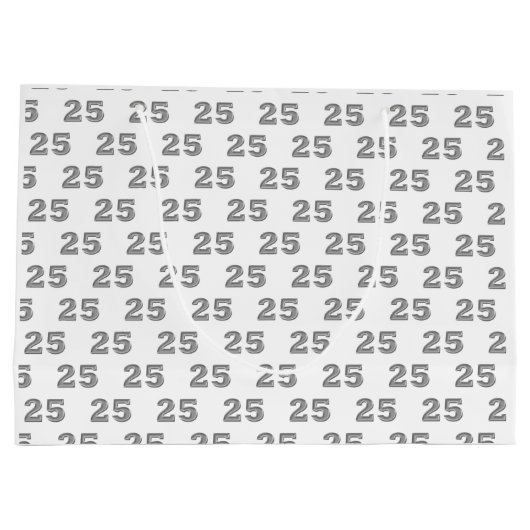 25e anniversaire d'argent Sacs cadeaux d'anniversa (Dos)