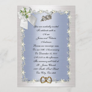 25e anniversaire de fête invitation élégante