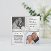 25e anniversaire de l'argent Invitations de photos (Debout devant)