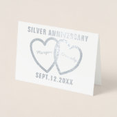 25e anniversaire de Mariage Cartes d'huile d'argen (Devant)