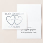 25e anniversaire de Mariage Cartes d'huile d'argen (Affichage)