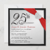 25e anniversaire de mariage - Cartes d'invitation (Devant)