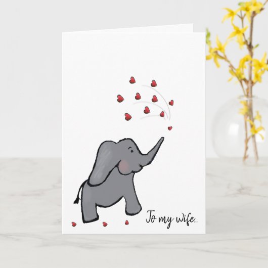 25e anniversaire de mariage d'argent carte d'éléph (Fleur jaune)