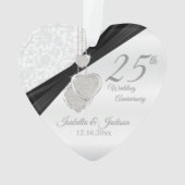 25e anniversaire de Mariage d'argent Conception (dos)