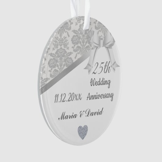 25e anniversaire de Mariage en argent. (devant)