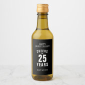 25e anniversaire de Mariage Étiquettes de mini bou (Devant)