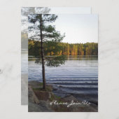 25e anniversaire de Mariage Forêt Invitations (Devant / Derrière)