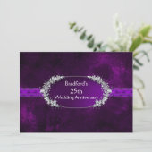 25e anniversaire de mariage - Invitation - Violet (Debout devant)