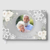25e anniversaire du Mariage argent photo dentelle  (Recto)