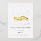 25e anniversaire du Mariage Carte de remerciements (Recto)