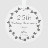 25e anniversaire du Mariage d'argent Ivy Wreath (dos)