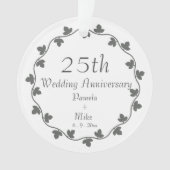 25e anniversaire du Mariage d'argent Ivy Wreath (devant)