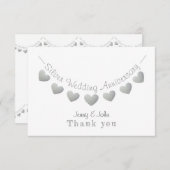 25e anniversaire du Mariage d'argent Merci (Devant / Derrière)