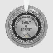 25e anniversaire du mariage diamants blancs et or (devant)