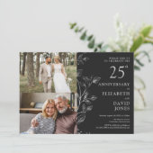25e anniversaire du Mariage en argent 2 invitation (Debout devant)