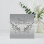 25e anniversaire du Mariage - INVITATION - ARGENT (Debout devant)