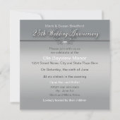 25e anniversaire du Mariage - INVITATION - ARGENT (Dos)