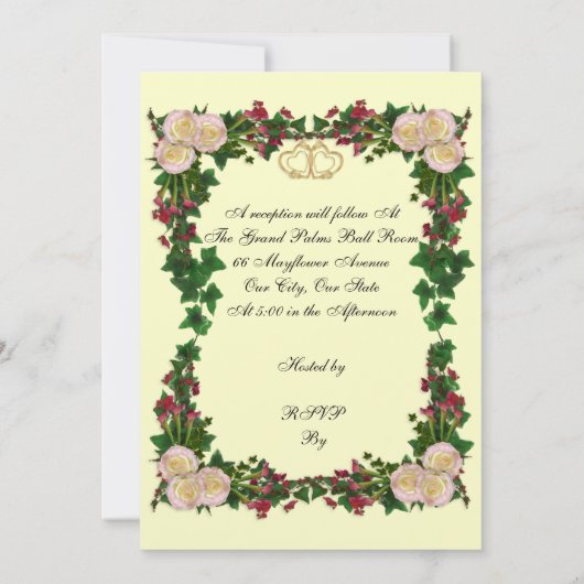 25e anniversaire du Mariage invitation de renouvel (Dos)