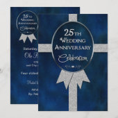 25e anniversaire du Mariage - Invitations (Devant / Derrière)