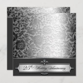 25e anniversaire du mariage invitations chic (Devant / Derrière)