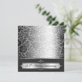 25e anniversaire du mariage invitations chic (Debout devant)