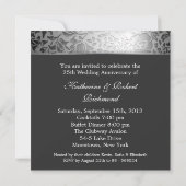 25e anniversaire du mariage invitations chic (Dos)