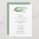 25e anniversaire du Mariage Invitations Rosemary (Devant / Derrière)