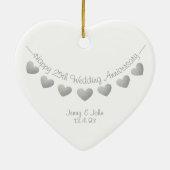 25e anniversaire du Mariage Ornement du coeur d'ar (Dos)