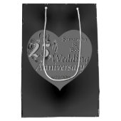 25e anniversaire du Mariage Rose sac cadeau de coe (Dos)