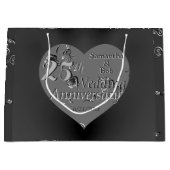 25e anniversaire du Mariage Rose sac cadeau de coe (Devant)