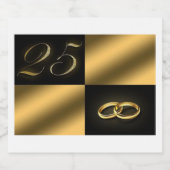 25e anniversaire, Étiquette de nourriture et de bo (Étiquettes simples)