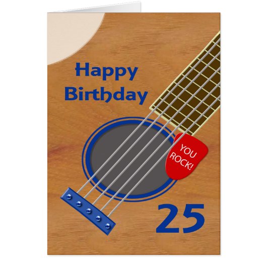 25e anniversaire Guitare Joueur Anniversaire (Devant)
