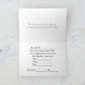 25e anniversaire invitation argent satin (Intérieur)