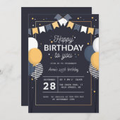 25e anniversaire invitation avec lettre (Devant / Derrière)